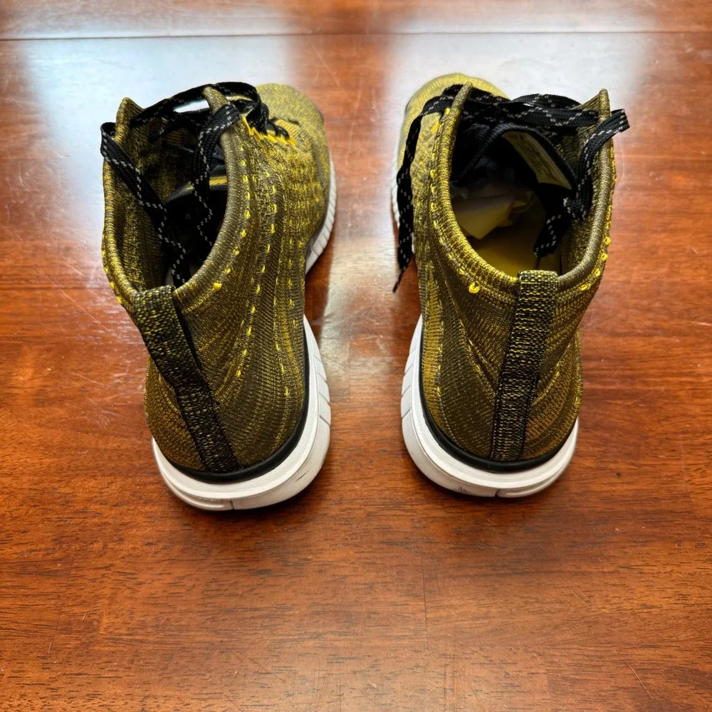 Nike Free Flyknit Chukka Men's Running‎ Shoes Yellow Black Size 12